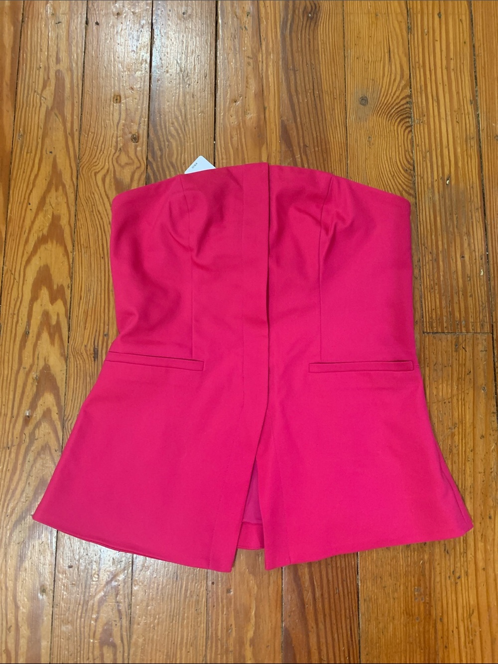 Express Strapless Cutaway Top - Hot Pink